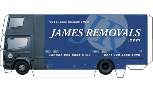 James Removals Cut Out Lorry and Trailer